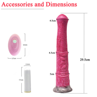 YOCY-consolador de silicona líquida para pene, pene vibrador de 29,5 cm, súper grande, impermeable, con 10 modos de vibración, juguete sexual