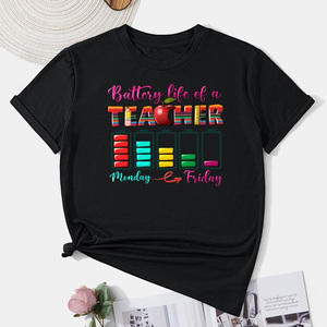 Bettery Life of a Teacher From to friday Motif d'impression par transfert de chaleur Hot Fix Sticker Stickers Applique pour T-shirt Sacs à capuche - Product Image 6