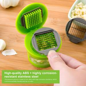 Presse-ail manuel multifonctionnel en plastique pour légumes, hachoir et broyeur - Product Image 5