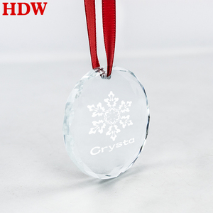 Adornos Navideños de Cristal K9 en Blanco al por Mayor, Decoración Personalizada con Grabado Láser 3D, Colgante de Cristal - Product Image 3