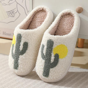 Pantuflas de Moda para Mujer al por Mayor, Diseño de Cactus, Antideslizantes, con Materiales Nuevos para Invierno y Verano - Product Image 2