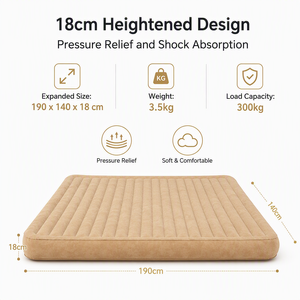 <span class=keywords><strong>Matelas</strong></span> <span class=keywords><strong>Gonflable</strong></span> Transfrontalier Portable pour Camping, Lit d'Appoint en Velours Suede DL24K Simple Bleu 186cm - Product Image 6
