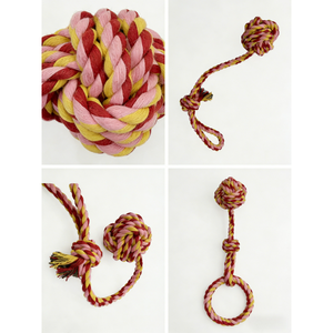 Giocattolo Sostenibile in Corda per Cani, Gioco da Masticare con Palla in Corda - Product Image 1