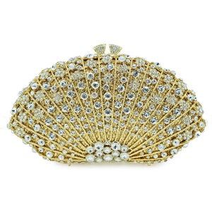 Haute qualité élégant exquis en forme d'éventail dames soirée pochette Banquet chaîne <span class=keywords><strong>sac</strong></span> à <span class=keywords><strong>bandoulière</strong></span> - Product Image 2
