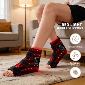 Thérapie par lumière rouge pour la cheville, infrarouge 660/850nm, masseur chauffant pour les pieds, compresse chaude, dispositif de soutien pour l'articulation de la cheville - Product Image 4