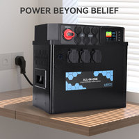 Générateur solaire 3000 w Centrale électrique avec onduleur à onde sinusoïdale pure WifiPrise d'alimentation à distance Au 3000 Watt pour batterie de secours domestique