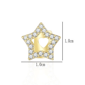 Grillz Dentales en Forma de Estrella, Oro y Plata con Microincrustaciones de Zirconia, Unisex, para Uso Diario, Estilo Hip Hop - Product Image 5
