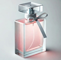 Botol Parfum Persegi Transparan Grosir dengan Logo Custom, Dinding Tebal, Tepi Bersegi, Tutup Perak, Botol Semprot untuk Kemasan Kosmetik