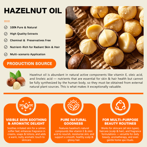 Huile de noisette de qualité supérieure - Huile pure non raffinée pour cosmétiques, massage et usage alimentaire - Product Image 5