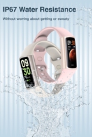 Gelang Pintar C68L Baru Pelacak Kebugaran Kesehatan dengan Layar TFT, Monitor Suhu Tubuh, Tekanan Darah, Detak Jantung, dan Pedometer