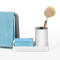 Égouttoir de cuisine en plastique pour évier, support de rangement, organisateur de cuisine, porte-ustensiles, porte-serviettes, panier d'évier