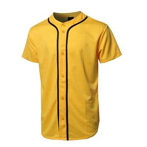 Ropa de béisbol y softbol, ropa deportiva para adultos, OEM, diseño personalizado a rayas, botones, manga corta, transpirable, camisetas de secado rápido - Product Image 5