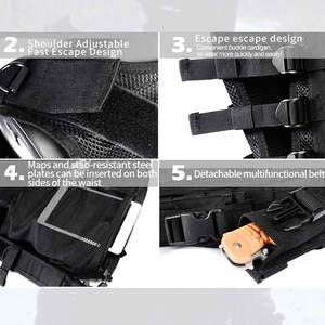Gilet tactique de style militaire pour jeux CS en extérieur, ajustement réglable, unisexe, pour l'entraînement - Product Image 3
