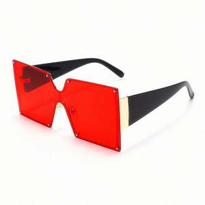 Gafas de Sol Cuadradas Extra Grandes con Protección UV400, Modernas y de Moda, con Logotipo Personalizado, Gafas de Sol Degradadas de Una Sola Pieza para Mujer - Product Image 2