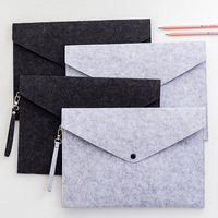 Bolsa de Fieltro Personalizada para Documentos Tamaño A4, Carpeta de Archivos con Botón a Presión y Correa de Mano, Bolsa de Archivos para Oficina, Logotipo Personalizable