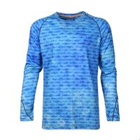 Chemises de pêche à manches longues pour hommes en gros, SPF 50, respirantes, tricotées, grande taille, style décontracté, impression par sublimation, série de tournois
