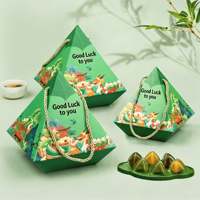 Boîtes rigides d'emballage alimentaire de luxe avec logo personnalisé, boîte en papier pyramide avec poignée en corde de coton, montage facile, usine d'emballage alimentaire