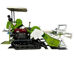 crawler combine self-walking tractor mini bean grain wheat soybean farm harvester for soybean wheat paddy
