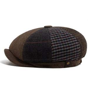 Gorra Newsboy de 8 Paneles con Múltiples Parches de Tela, Estilo Británico Vintage, para Hombre, Moda Otoño Invierno 2025 - Product Image 2