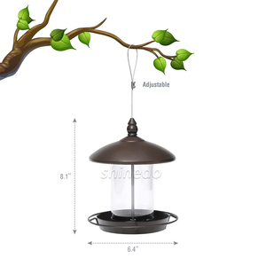 Treo Hoang Dã Bird Trung Chuyển Ngoài Trời Pet Thực Phẩm Dispenser Tự Động Chân Công Cụ Cho Ăn Chim Hạt Giống Trung Chuyển Cho Bay Động Vật - Product Image 3