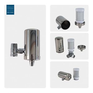 Filtre purificateur d'eau pour robinet de cuisine en acier inoxydable 304 SS304 avec filtre céramique au charbon, à fixer sur le robinet - Product Image 6