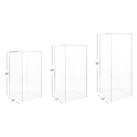 Supports marketing plate-forme boîte d'affichage Art Sculpture piédestal collection Cube couverture trophée acrylique vitrine piédestal support