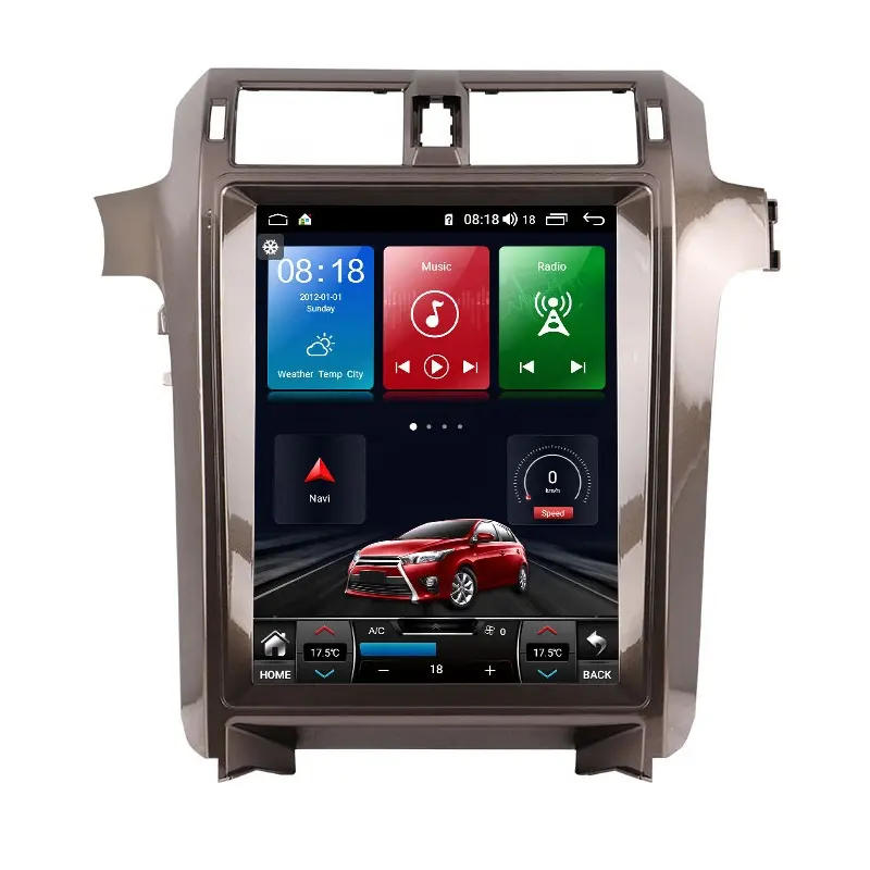 최신 15 인치 수직 화면 안드로이드 13.0 GPS 멀티 미디어 자동차 라디오 플레이어 카플레이 스테레오 렉서스 GX GX400 GX460