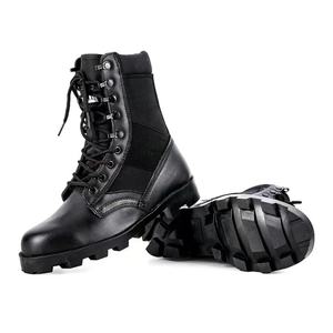 Bottes tactiques longues en cuir brillant à semelle en caoutchouc Panama TSB906, 11 pouces, 28 cm, bottes de service, chaussures de chantier DMS - Product Image 2