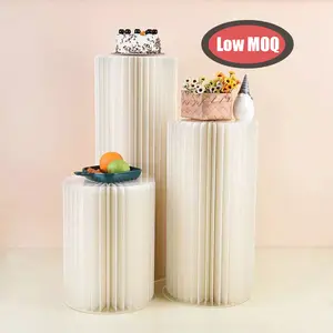 Nicro Cylinder Wedding Party Decoration Honeycomb Table Guide Folding Cylindrical Paper Roman Round Plinths Dessert Display