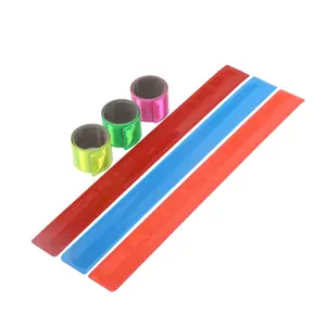 Hi-vis PVC Reflective Tape For Kids Promotion Gifts Reflective Wrap Slap Band Good Quality Reflector Bracelets