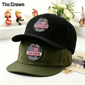 Gorra de 6 Paneles con Visera Plana y Logotipo Personalizado, Gorra Casual con Parche Tejido, Ajustable con Cierre a Presión, Venta al Por Mayor - Product Image 2