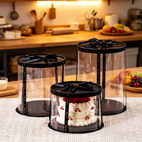 Boîtes à gâteaux transparentes de 6, 8 et 10 pouces – Simples, doubles, extra-hautes, à quatre niveaux, avec estampage pour gâteaux ballons
