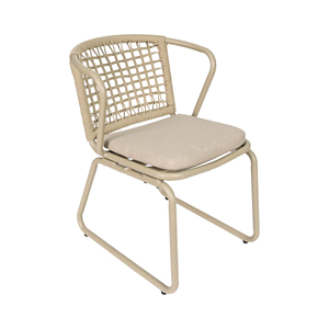 Fulin <span class=keywords><strong>Nisco</strong></span> เชือกผูกลูกออกแบบเก้าอี้อลูมิเนียมลานสวนพักผ่อนกลางแจ้ง - Product Image 2