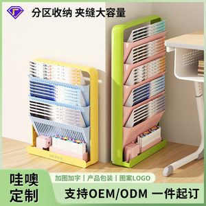 ชั้นวางหนังสือแบบตั้งพื้นยูโฟรู 5 ชั้น ความจุขนาดใหญ่ สำหรับจัดระเบียบสำนักงาน สำหรับนักเรียน ห้องเรียน โต๊ะเรียน - Product Image 3