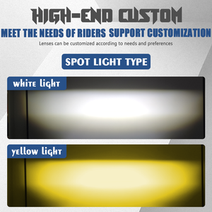 Weiß-Gelbe Zusatzscheinwerfer mit 3 Linsen, Mini-Fahrlichter, Nebelscheinwerfer, LED-Beleuchtung für Motorräder und Fahrräder - Product Image 5