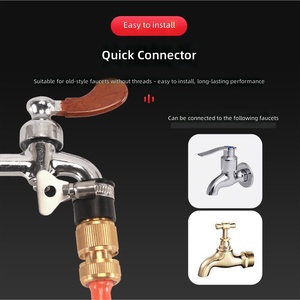 Raccord rapide pour tuyau d'arrosage, adaptateur de robinet, <span class=keywords><strong>collier</strong></span> de serrage en acier inoxydable, raccordement étanche pour l'irrigation de jardin - Product Image 5