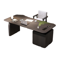 Bureau d'ordinateur moderne haut de gamme en bois massif de style italien minimaliste de luxe pour l'appartement de bureau