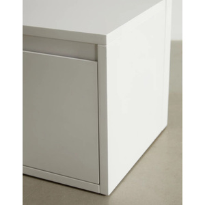 Tủ sách hẹp với kệ gỗ trắng đứng kệ đơn vị 4 tầng kệ sách bằng gỗ với ngăn kéo cho phòng ngủ - Product Image 5