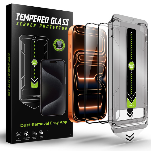 Tempered Glass Screen Protector for IPhone 17 Pro Max 16 Plus 15 13 HD Anti-Peep with Dust Removal Box