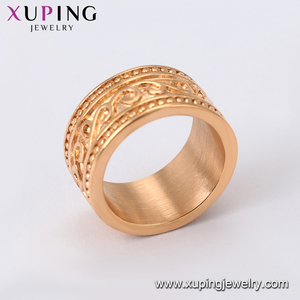 XUPING-Anillo de doble fila <span class=keywords><strong>para</strong></span> mujer y hombre, joyería de 18K, color dorado, 15989 - Product Image 6