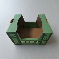 Boîte d'expédition de fruits en carton ondulé recyclable - Boîte cadeau en vrac pour melon musqué croustillant, boîte de couleur personnalisée à main