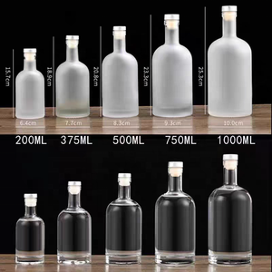 Vendite calde Logo personalizzato liquore vuoto Vodka <span class=keywords><strong>Gin</strong></span> bottiglia 85ml 330ml 500ml 700ml 750ml bottiglia di vetro - Product Image 1