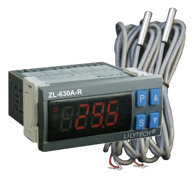 ZL-630A Digital Thermometer Cold Storage & Refrigeration Use Lilytech Brand Stc 9200 IP65 Front Side 0.1C Accuracy LED Display