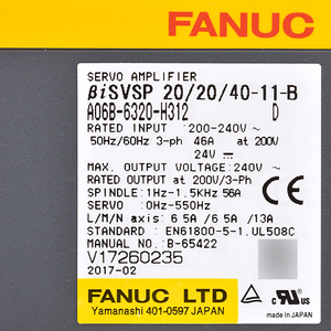 Fanuc A06B-6320-H312 <span class=keywords><strong>servo</strong></span> Thẻ Ổ Đĩa điều kiện mới được sử dụng với động cơ nhiệt thấp cho máy CNC thiết bị điện công nghiệp - Product Image 3