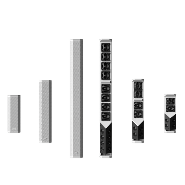 Gradient Beam DSP Active Speaker Column Full Range Loudspeaker System with Metal Shell for Meeting Room