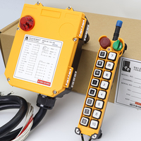F24-16S Telecrane Style 16 Channel Industrial Wireless Remote Control Tahan Air IP65 untuk Hoist Winch