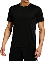 T-shirt en polyester à manches courtes et col rond, décontracté, à porter au quotidien, doux, respirant, léger, haut d'été, t-shirt personnalisé pour homme