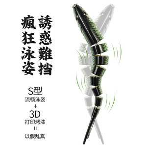 Ikeba Multi Segment Fish Lure 12cm Bionic Minnow Joint Bait For Bass Fishing Lure Fishing Midwater Baits - Product Image 3