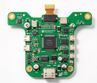Carte de circuit imprimé (PCBA) de contrôle de robot mobile, PCB multicouche FR4 HDI, contrôle précis de l'impédance, service SMT DIP, RoHS FCC pour robot AGV
