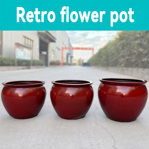 Fabricant sur mesure moderne grande <span class=keywords><strong>jardinière</strong></span> <span class=keywords><strong>ronde</strong></span> en <span class=keywords><strong>plastique</strong></span> Pot de fleur extérieur rétro PP plantation d'arbres Pots de fleurs - Product Image 2